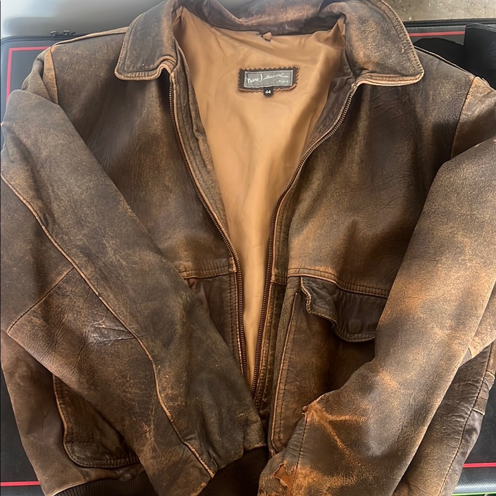 Designer Marc Laurent VTG Brown Leather Jacket